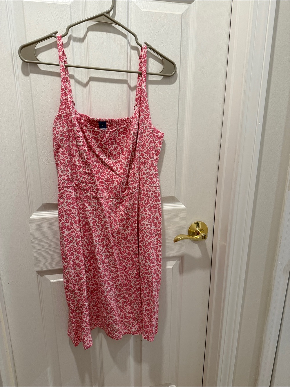 Old Navy Pink Floral Cowl Neck Mini Dress